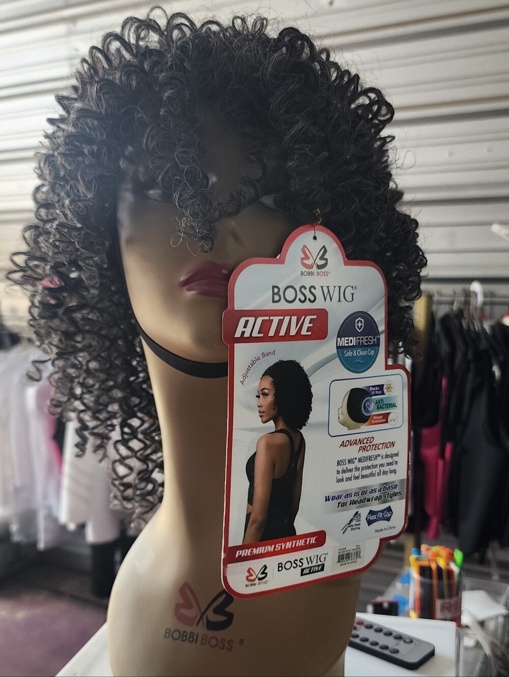Bobbi BossActive Curly Synthetic Wig - Black